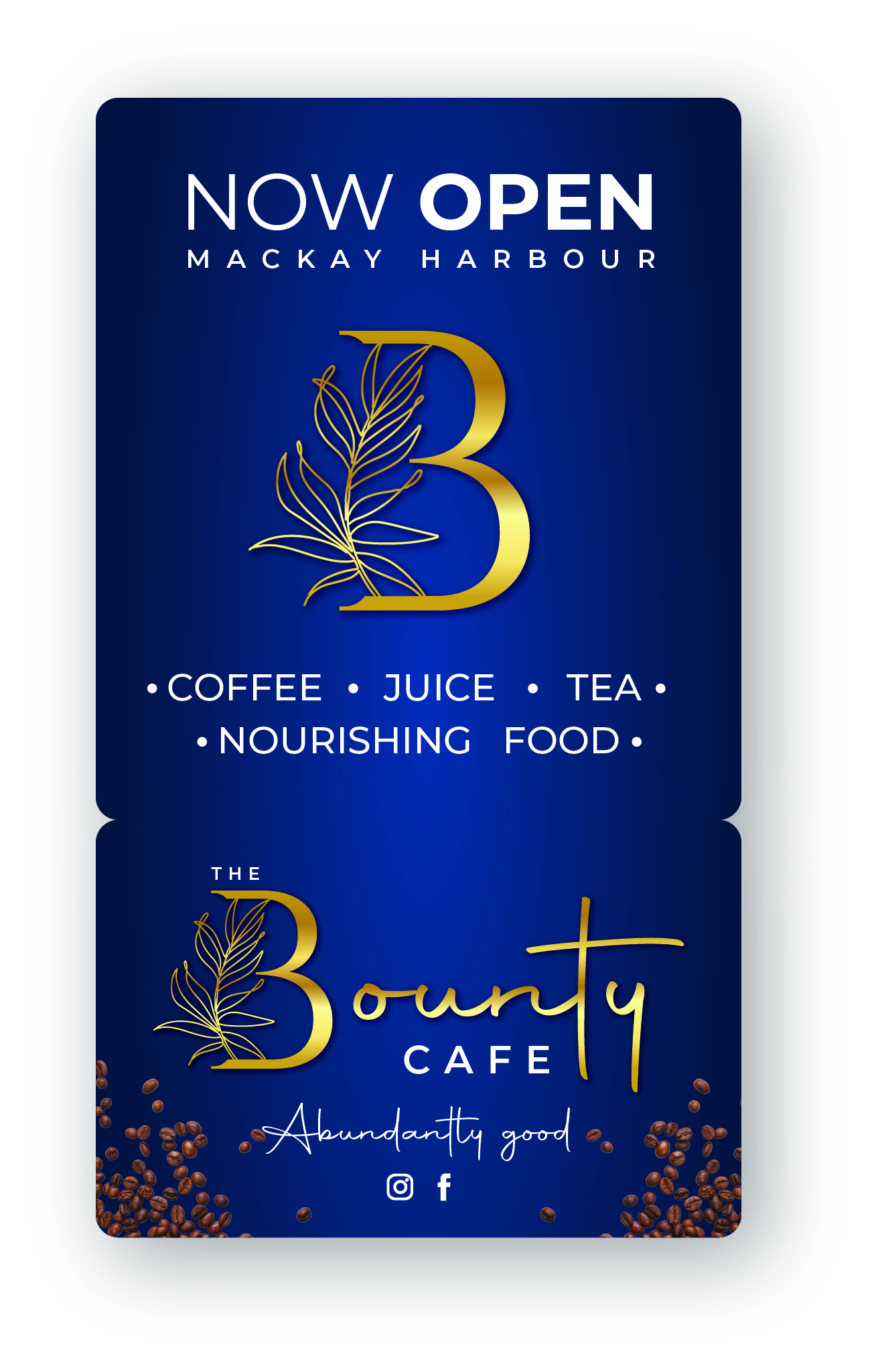 Bounty Cafe Voucher Card